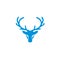 Head face luxury Deer blue logo icon designs vector illustration symbol template