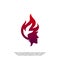 Head Fire logo concept, Mind fire logo, spirit mindset logo, flame head logo - Vector