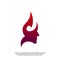 Head Fire logo concept, Mind fire logo, spirit mindset logo, flame head logo - Vector