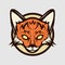 Head Fox Logo Icon. logo iconic fox head vector illustration.