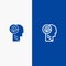 Head, Games, Mind, Target Line and Glyph Solid icon Blue banner Line and Glyph Solid icon Blue banner