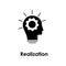 head, gear, realization icon. Element of business icon for mobile concept and web apps. Detailed head, gear, realization icon can