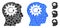 Head Gear Rotation Mosaic Icon of Round Dots