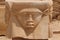 The head of the goddess Hathor. Egypt, Dendera, the ancient Egyptian temple of Dendera or Hathor Temple