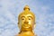 Head golden Buddha statue