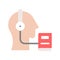 Head, headphone and e book, human skill development by online ed
