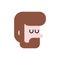 Head hipster Portrait. Guy with beard Vector illustration