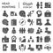 Head hunting solid icon set. Job and office collection or sketches, symbols. Corporate business signs for web, glyph