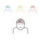 Head Injury line icon. Vector illustration for websites.