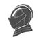 Head of a knight in armor. Vector illustration.