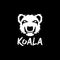 Head koala scare logo design vector graphic symbol icon illustration creative idea