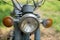 Head light of circa mid 1960 classic and vintage Yamaha motorcycle