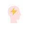 head lightning icon. Simple color vector elements of brain process icons for ui and ux, website or mobile application