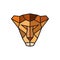 Head of a Lioness. Logo template for business.