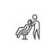 Head massage line icon