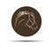 Head mustang icon equestrian animal black farm speed horse