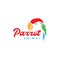 Head parrot abstract colorful logo design vector graphic symbol icon illustration creative idea