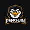 head penguin mascot logo gaming illustration hand draw