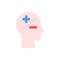 head plus minus icon. Simple color vector elements of brain process icons for ui and ux, website or mobile application