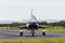 Head on with an RAF Typhoon as it taxis out to the runway