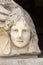 Head relief on the Portico of Tiberius in Aphrodisias, Aydin, Tu