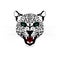 Head of roaring jaguar