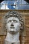 Head sculpture in the courtyard of the Vatican