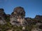 Head shaped rock formation at Marcahuasi andes plateau mountain hill valley nature landscape Lima Peru South America