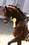 Head shot closeup of a beautiful award winner racehorse