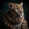 Head shot, portrait of a Spotted leopard cat