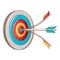 Head shot target icon, cartoon style