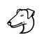 Head of Smooth Fox Terrier Mascot Side View Mascot Retro Black and White