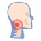 Head spine pain icon cartoon vector. Arthritis joint