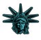 Head of Statue of Liberty color vector illustration. Independence day, memorial day, symbol of america