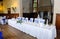 Head table at wedding reception
