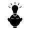 Head thinking bulb idea innovation silhouette