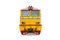 Head train hauled diesel electric locomotive with isolated white