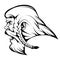 Head Viking warrior, viking warrior face drawing sketch, viking logo in black and white