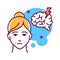 Headache color line icon. Flu symptom of pain in the face, head, or neck. Pictogram for web page, mobile app, promo. UI UX GUI
