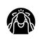 headache dizziness disease symptom glyph icon vector illustration