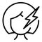 Headache pressure icon outline vector. Head tension