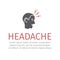 Headache sign. Vector icon
