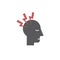 Headache sign. Vector icon