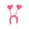 headband with hearts hand drawn doodle. , scandinavian, minimalism. card, icon, sticker. love, wedding, valentine day