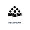 headcount icon. headcount concept symbol design, vector illustra