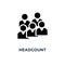 headcount icon. headcount concept symbol design, vector illustra