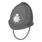 Headdress of english police icon monochrome