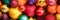 Header, lots of colorful christmas balls