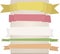 Header origami tag paper craft stick ribbons. Place your text here / for design, vector illustration