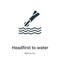 Headfirst to water vector icon on white background. Flat vector headfirst to water icon symbol sign from modern behavior